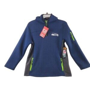 Seattle Seahawks Jacket Kids L 14 / 16  Quarter zip  NFL Team Apparel New